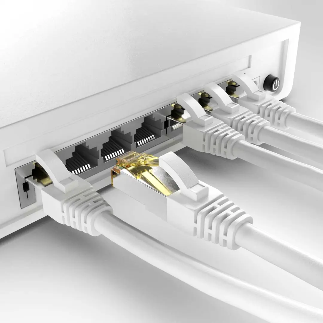 Goobay S/FTP CAT6a Netwerkkabel 10Gbps - 30m - Wit LSZH