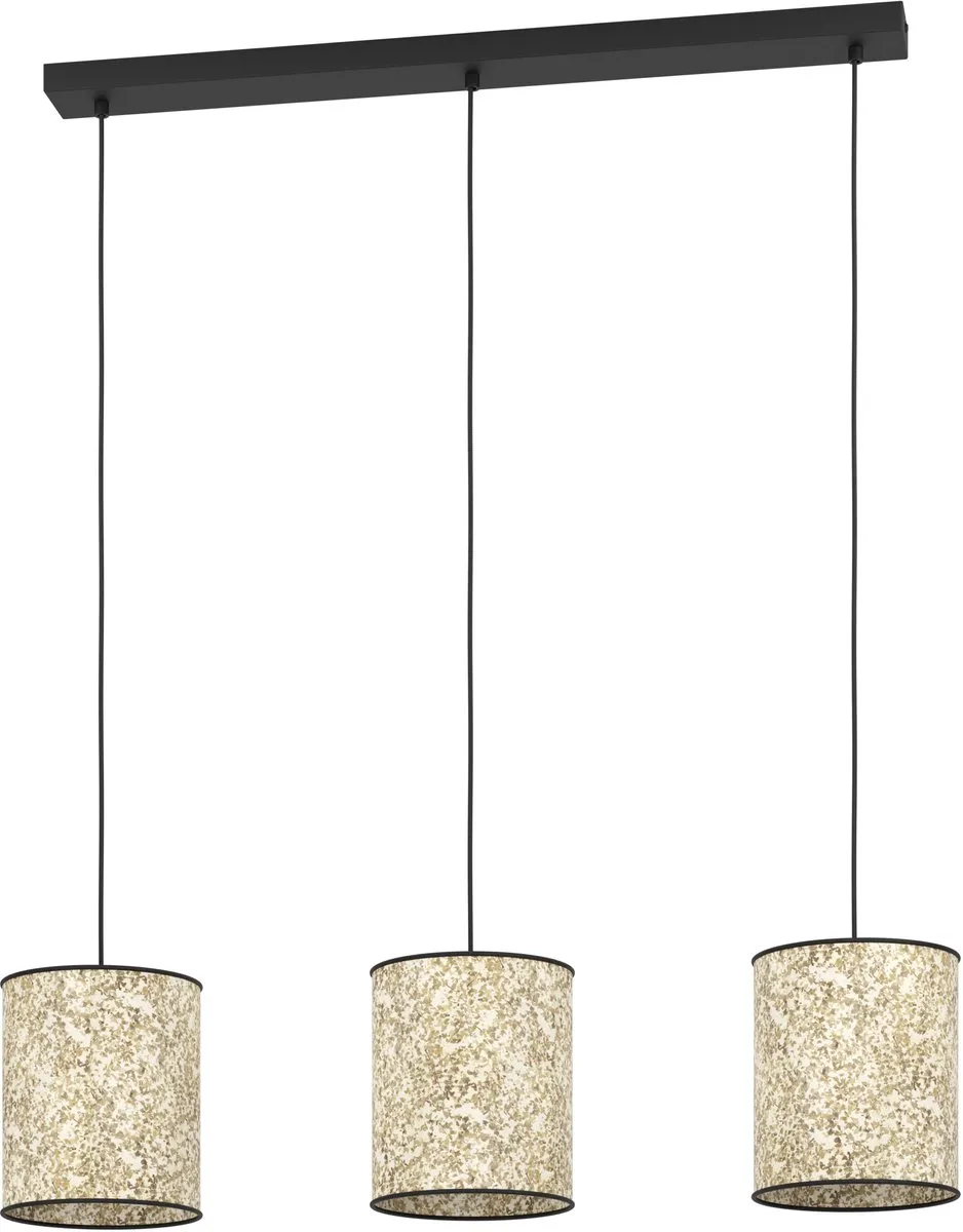 Eglo Butterburn Hanglamp E27 - 86cm - Zwart/Beige
