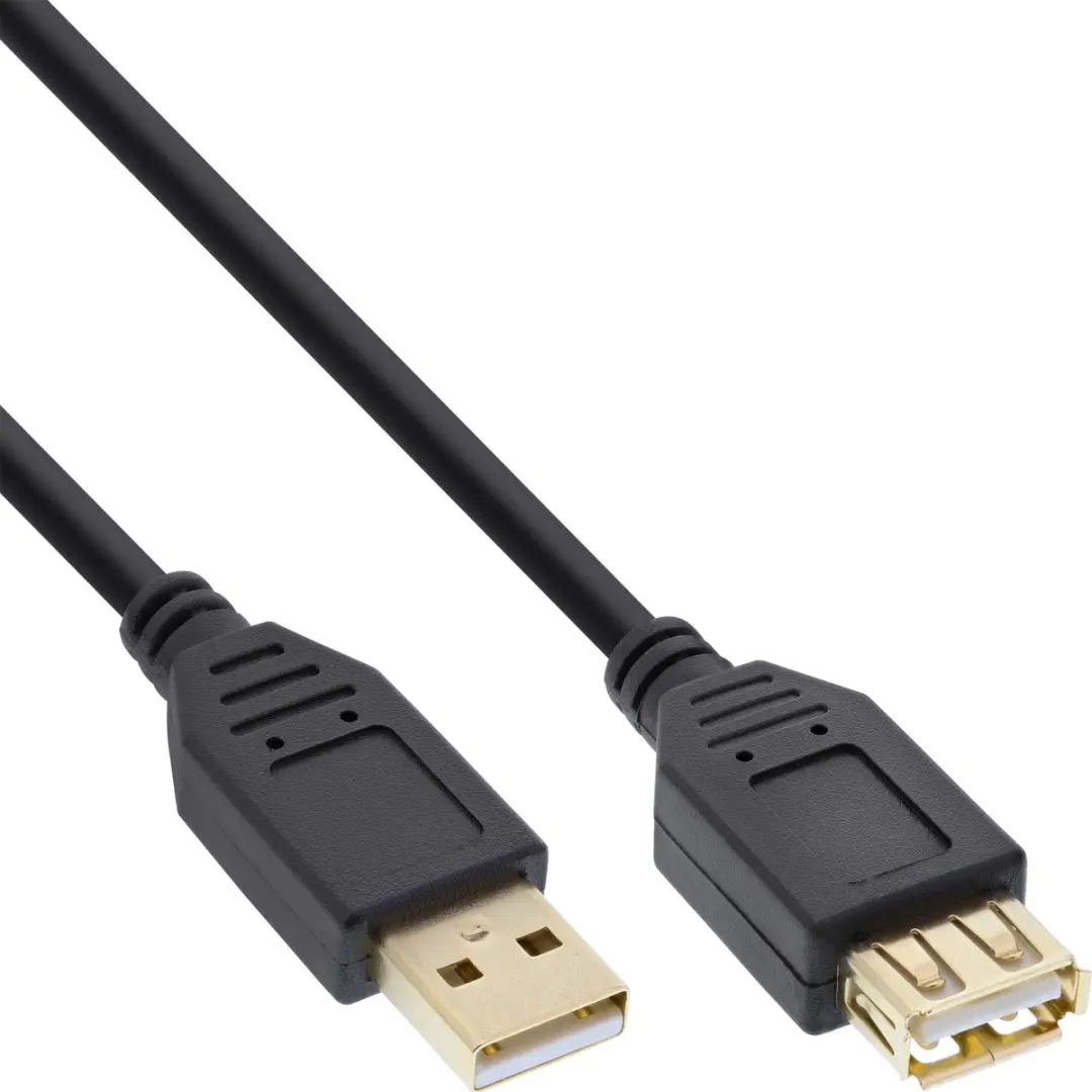 InLine USB Verlengkabel USB2.0 5m - Zwart
