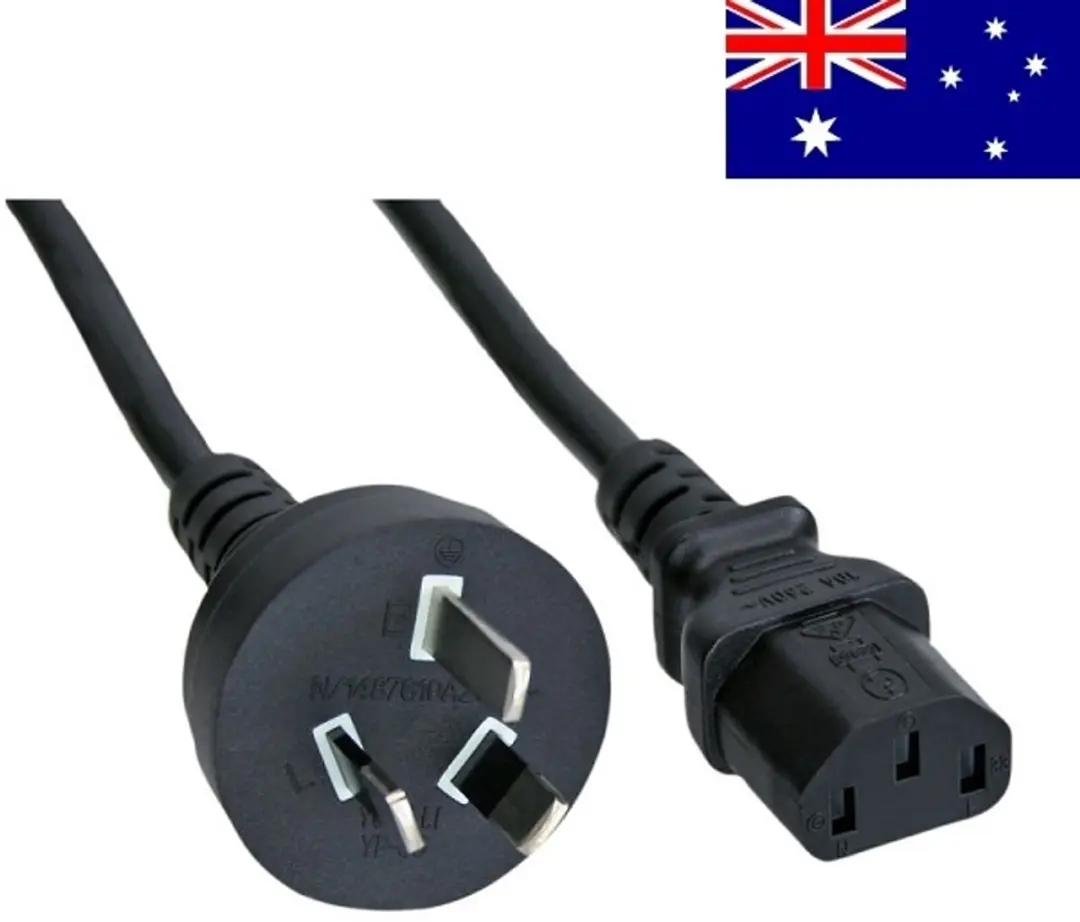 InLine Australië Stroomkabel C13 - 1,8m - Zwart