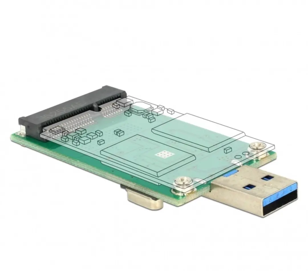 USB3.0 USB-A naar mSATA converter