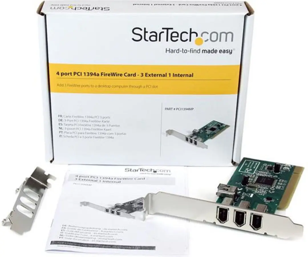 Startech PCI1394MP FireWire Adapter - 4 Poorten - Grijs-Groen
