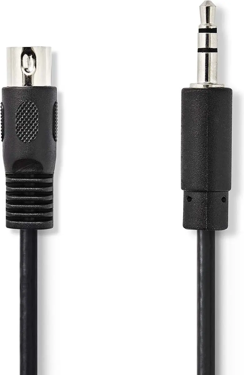 Nedis DIN-Audiokabel CAGL20100BK20 - 2m - 5-Pins Male naar 3,5mm Male - Zwart