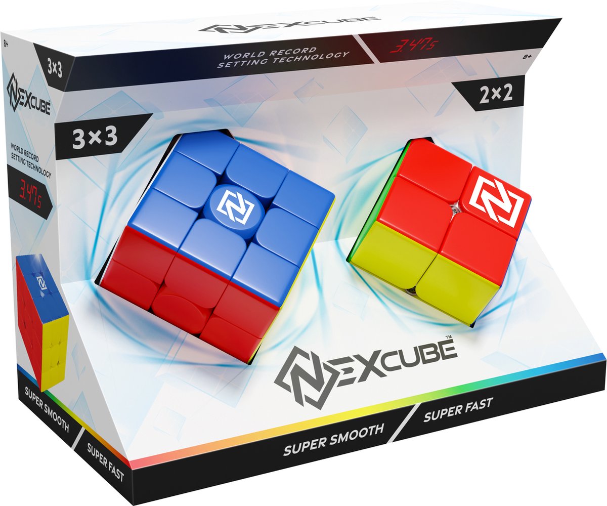 Nexcube Combo Pack 3x3 + 2x2 Stackable - Speed cube - Snelste speedcube op de markt!
