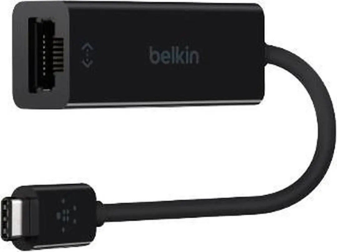 Belkin USB-C naar Gigabit Ethernet Adapter - Zwart