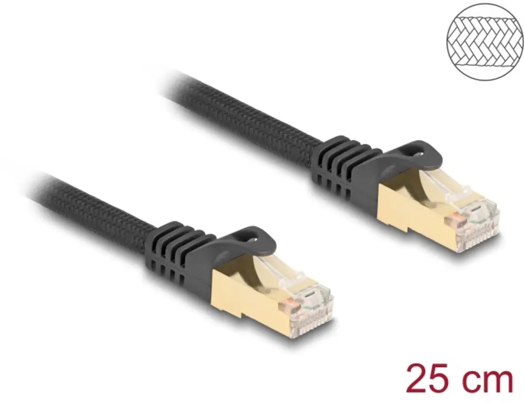 Delock Cat.6A S/FTP RJ45 Kabel 0,25m