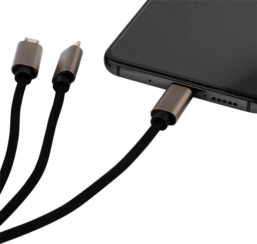 Dörr 977011 USB-kabel 1,2m - A/USB-C/Micro-USB/Lightning - Zwart