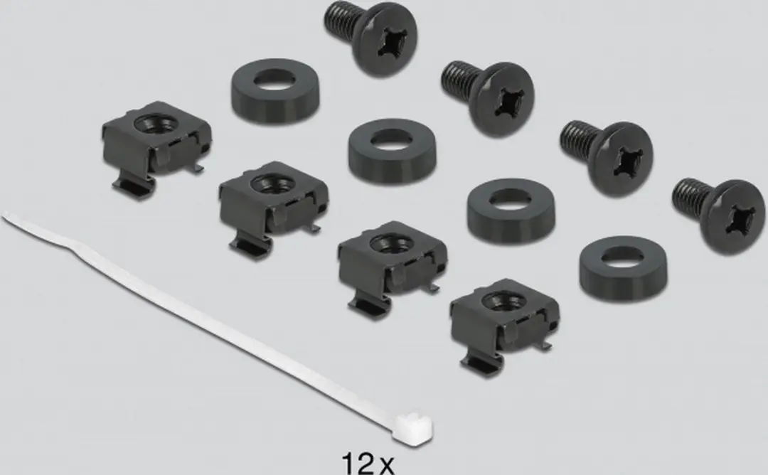 Delock 19" Kabeldoorvoerborstel 1U - Zwart