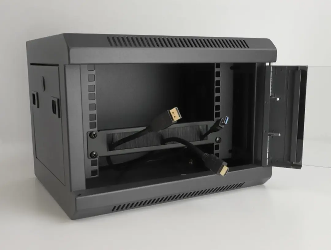 Delock 19" Kabeldoorvoerborstel 1U - Zwart