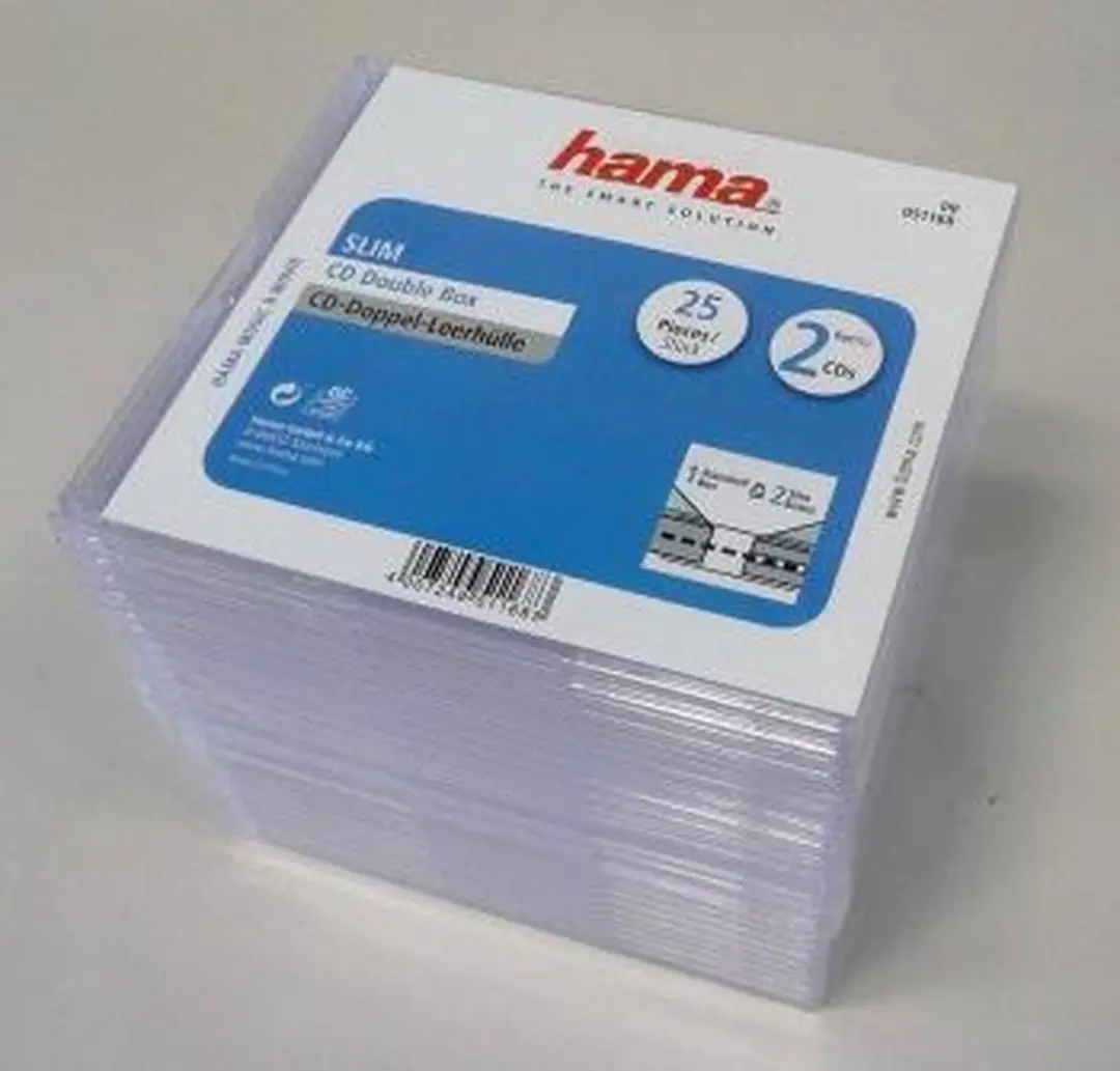 Hama CD Slim Dubbel Jewelcase 25 Stuks
