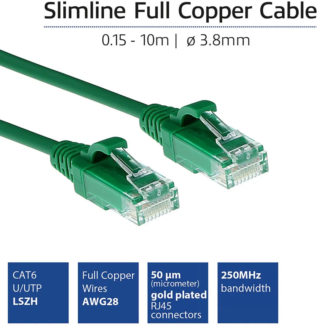 ACT DC9707 Groene CAT6 Patchkabel 7m - LSZH - Snagless