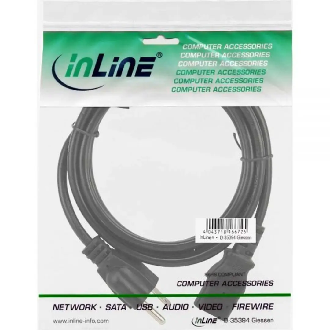 InLine C13 Type B Japan Stroomkabel VCTF 3x0,75mm - 1m