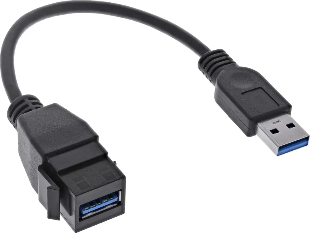 InLine USB-A Keystone Module USB3.0 5Gbps - Zwart