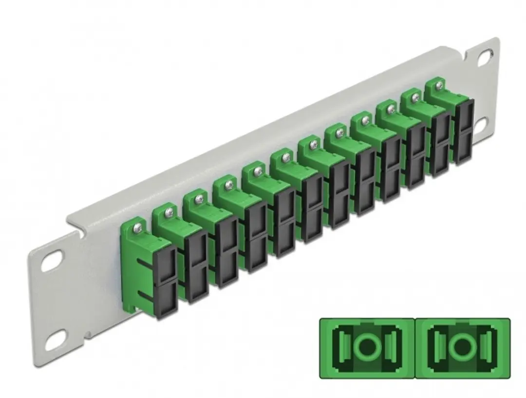 Delock 10" Fiber Optic Patch Panel 12 Port SC Duplex