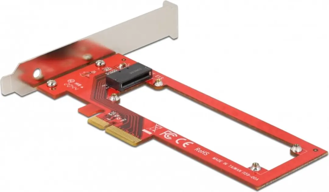 Delock PCIe x4 naar EDSFF E1.S Kaart - Zwart