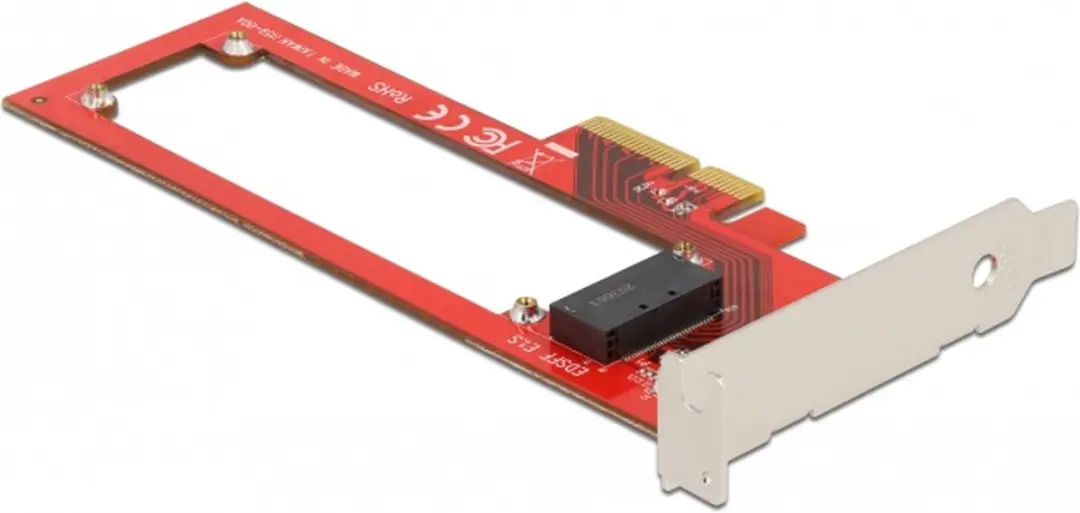 Delock PCIe x4 naar EDSFF E1.S Kaart - Zwart