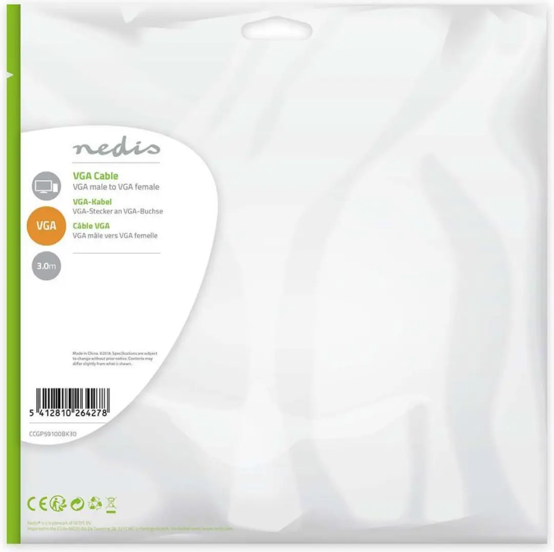 Nedis VGA-Kabel CCGP59100BK30 - 3m - Zwart