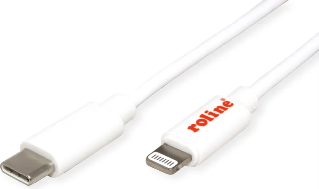 Roline USB-C Sync & Charge Kabel Apple 8pin Wit