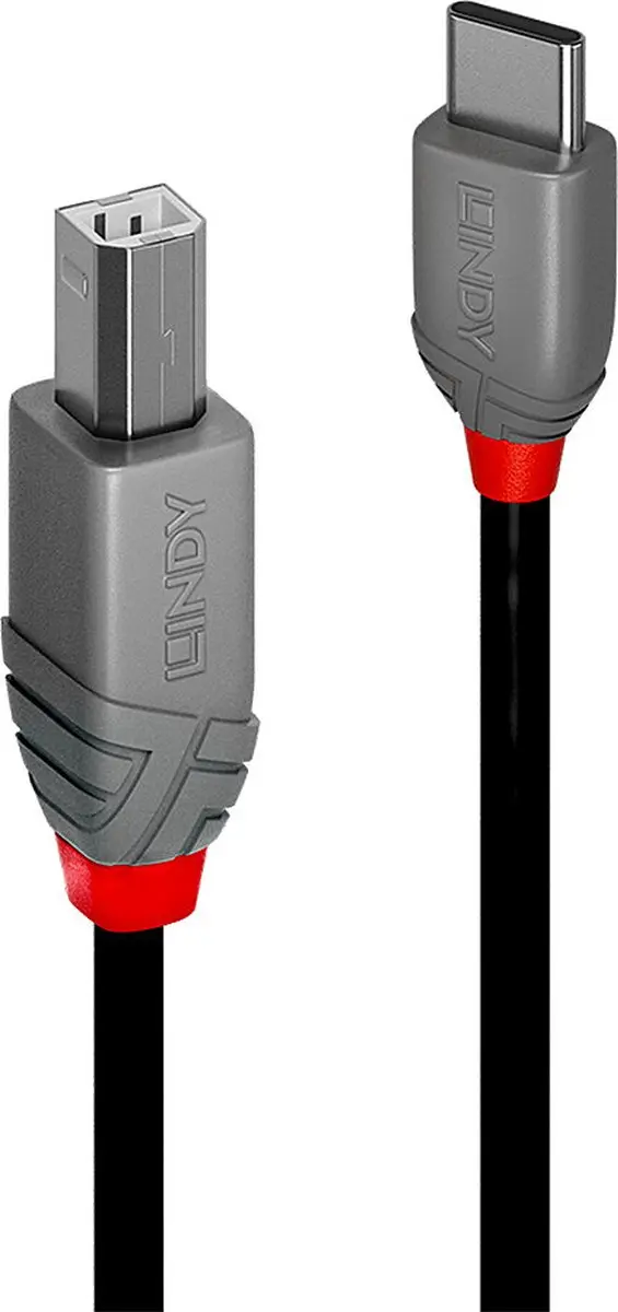 Lindy USB 2.0 USB-C naar USB-B Kabel 0.5m