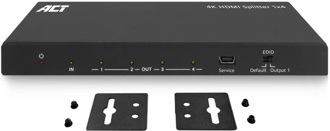 ACT 4K HDMI Splitter AC7832 - 1 naar 4 - Black
