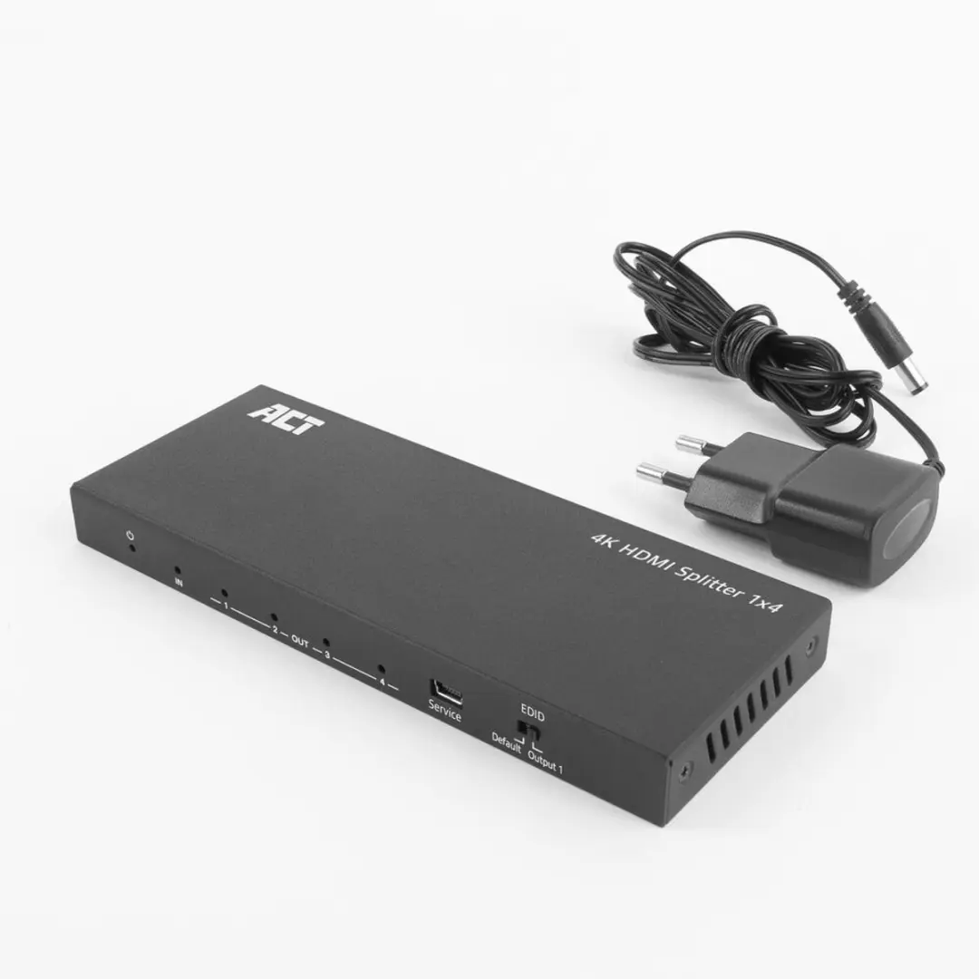 ACT 4K HDMI Splitter AC7832 - 1 naar 4 - Black - afbeelding 6 van 6