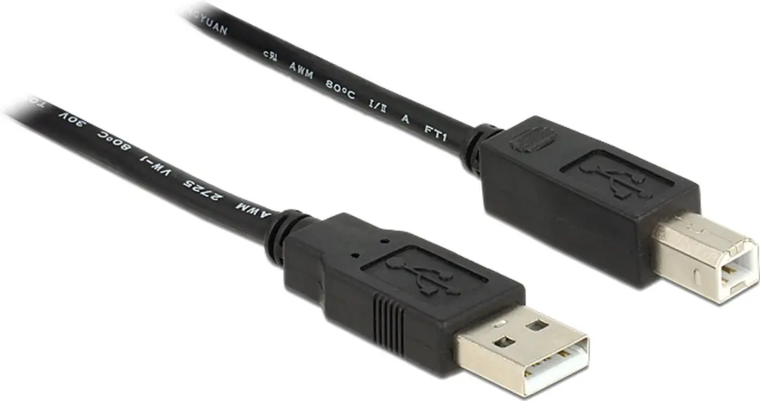 Delock USB A-B Kabel 20m - Zwart - afbeelding 6 van 6