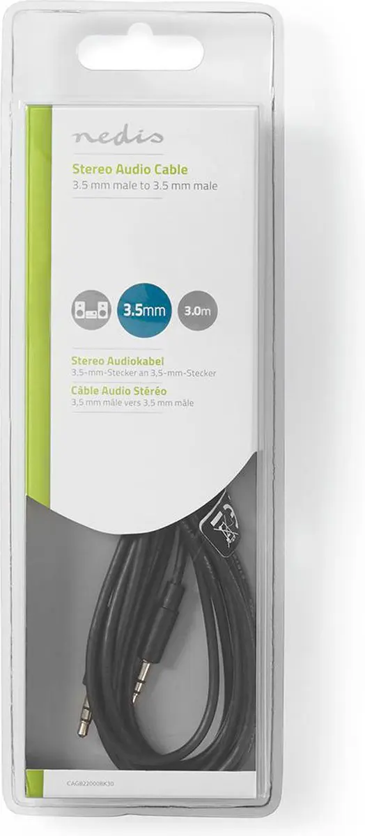 Nedis Stereo-Audiokabel 3,5mm - 3m - Zwart
