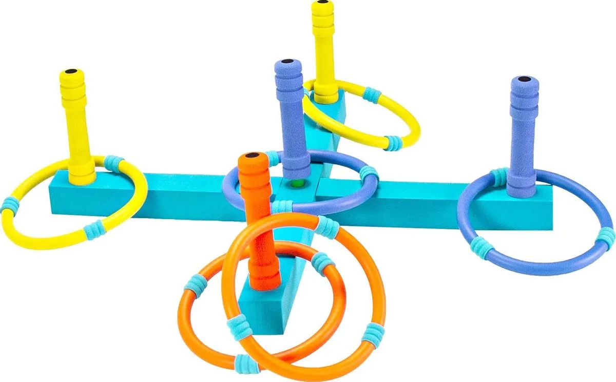 Tactic Foam Ring Werpen 58031 - 6 Ringen + 5 Paaltjes