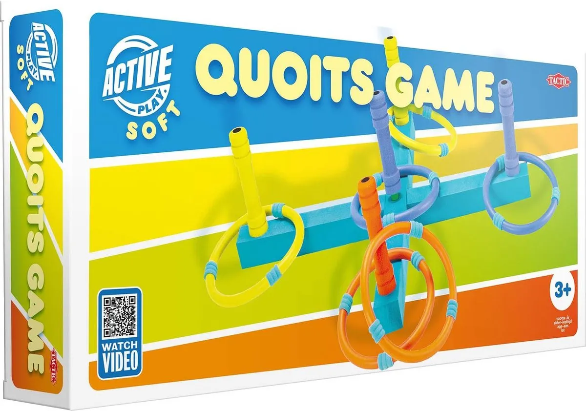 Tactic Foam Ring Werpen 58031 - 6 Ringen + 5 Paaltjes