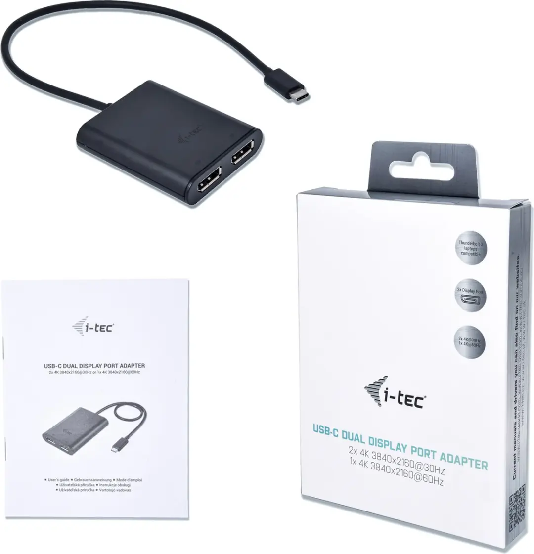 I-tec C31DUAL4KDP USB-C Thunderbolt 3 Adapter - Zwart - afbeelding 6 van 6