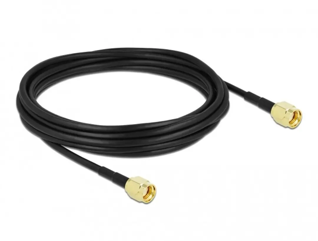 Delock Antennekabel RP-SMA naar RP-SMA 5m - Zwart