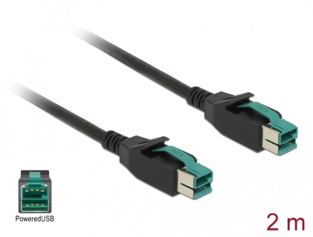 Delock PoweredUSB Kabel 12V M/M 2m
