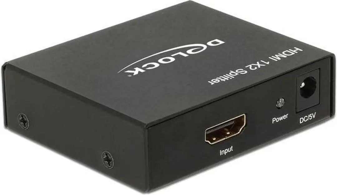 Delock HDMI Splitter 1 naar 2 4K 30Hz - Zwart