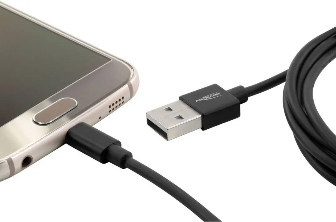 Ansmann USB-kabel USB-A naar Micro-B 2.0 2m - Zwart - afbeelding 6 van 6