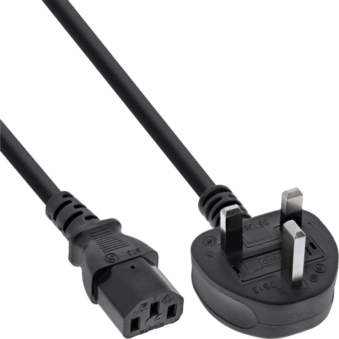 InLine UK C13 Apparaatstekker Kabel 1,8m