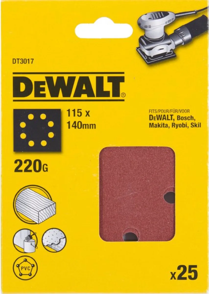 DeWalt DT3017 P220 Schuurpapier - 25 Stuks