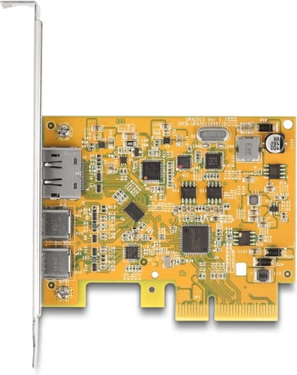 Delock PCIe x4 Kaart USB-C 10Gbps - 2x Type-C - Metallic