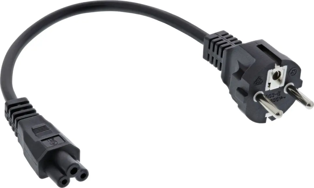 InLine C5 CEE 7/7 Stroomkabel 3x0,75mm² - 2m - Zwart