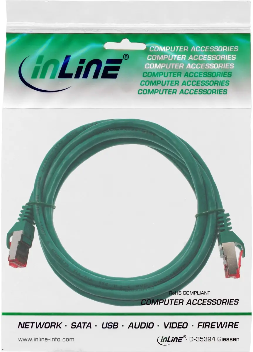 InLine Patchkabel S/FTP Cat.6 3m - 30 Stuks - Groen