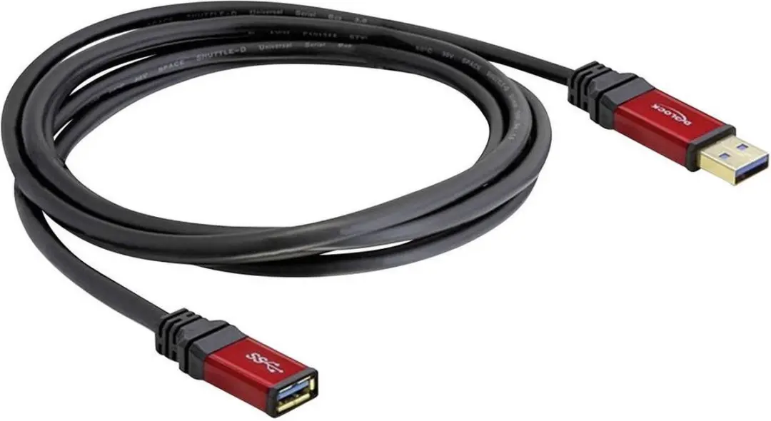 Delock USB Verlengkabel USB3.0 3m - 2A - Zwart