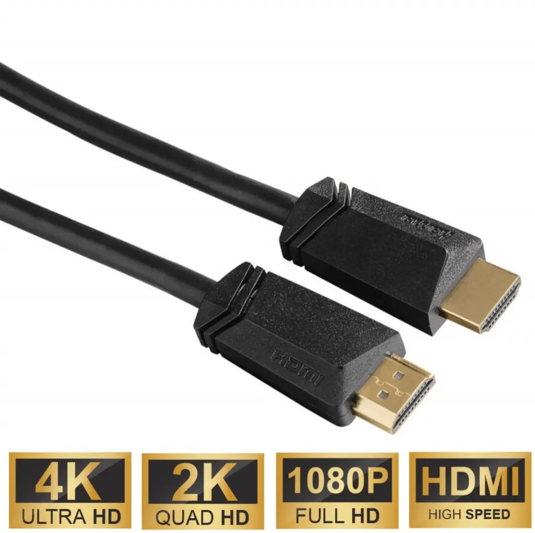 Hama High-Speed HDMI-kabel 5m - Verguld - Zwart