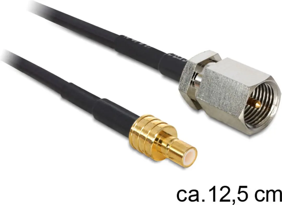 Delock FME naar SMB Kabel 0.125m - Zwart