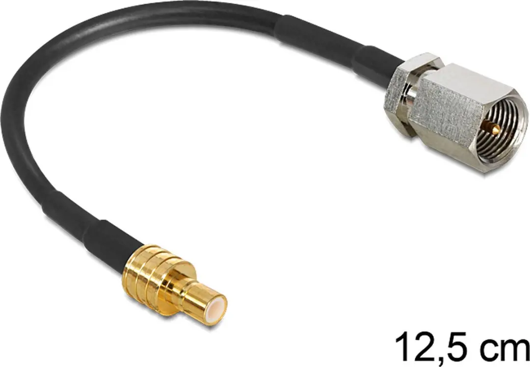 Delock FME naar SMB Kabel 0.125m - Zwart