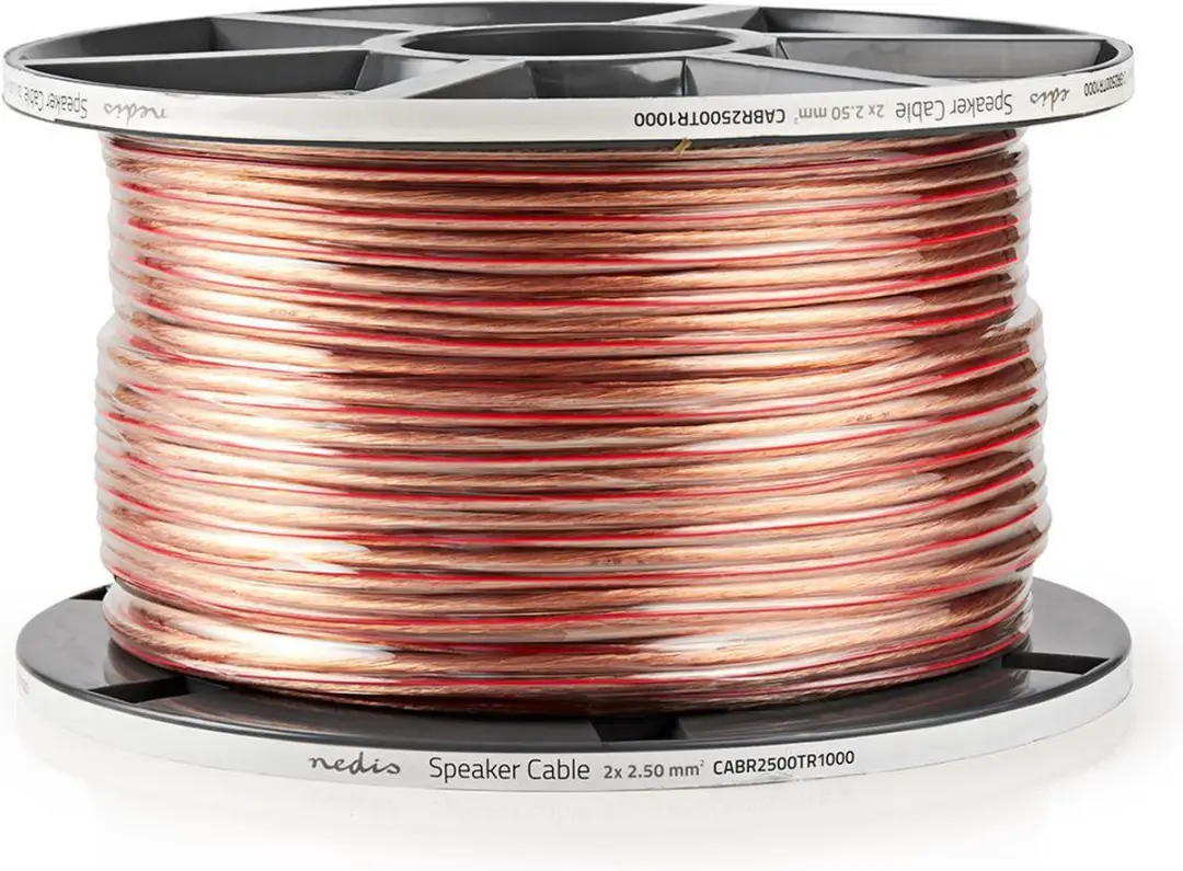 Nedis Speaker-Kabel CABR2500TR1000 - 2x2.50mm² - 100m - Transparant