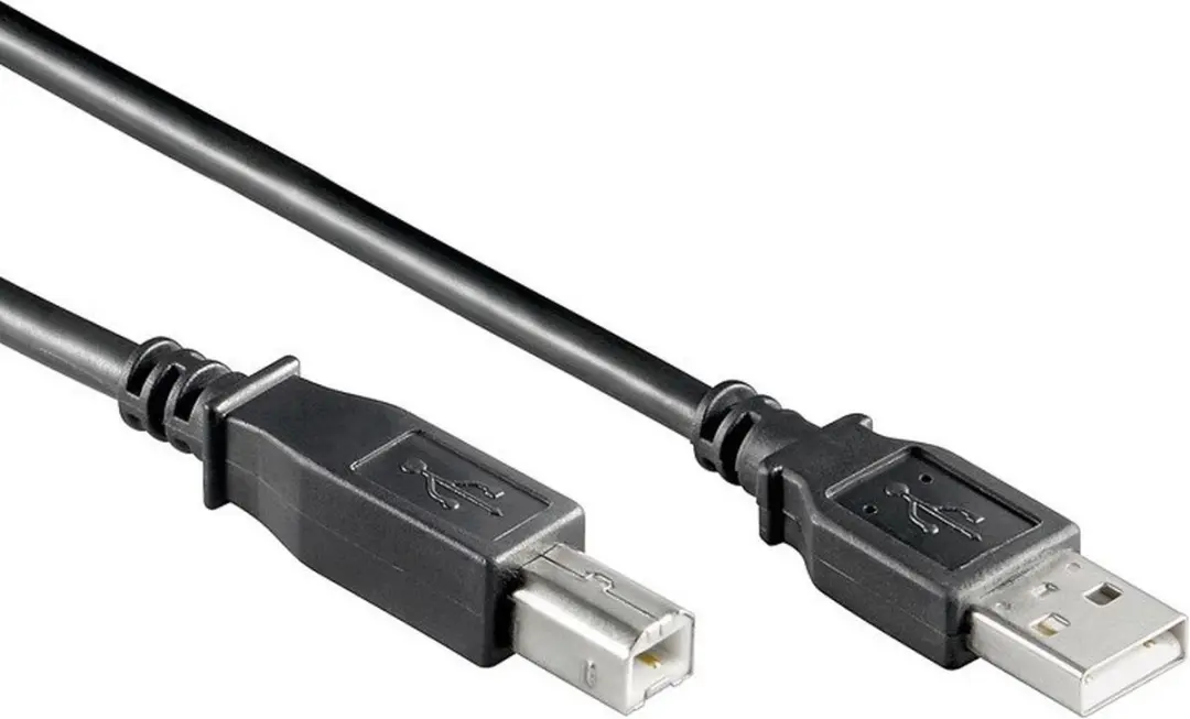 Nedis USB 2.0 A-B Kabel 1m - 10W 480Mbps - Zwart