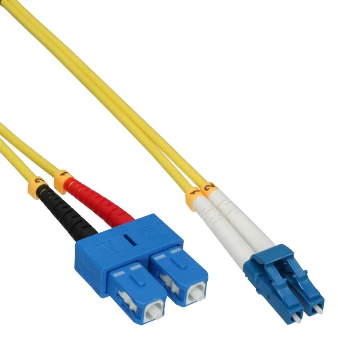 InLine LC-SC Duplex Single Mode OS2 Glasvezelkabel 5m - Geel