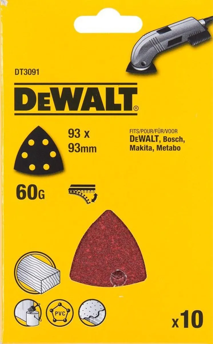 DeWalt DT3091 P60 Deltaschuurpapier