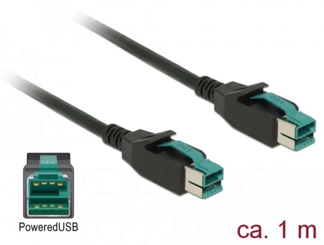 Delock PoweredUSB Kabel 12V Mannelijk