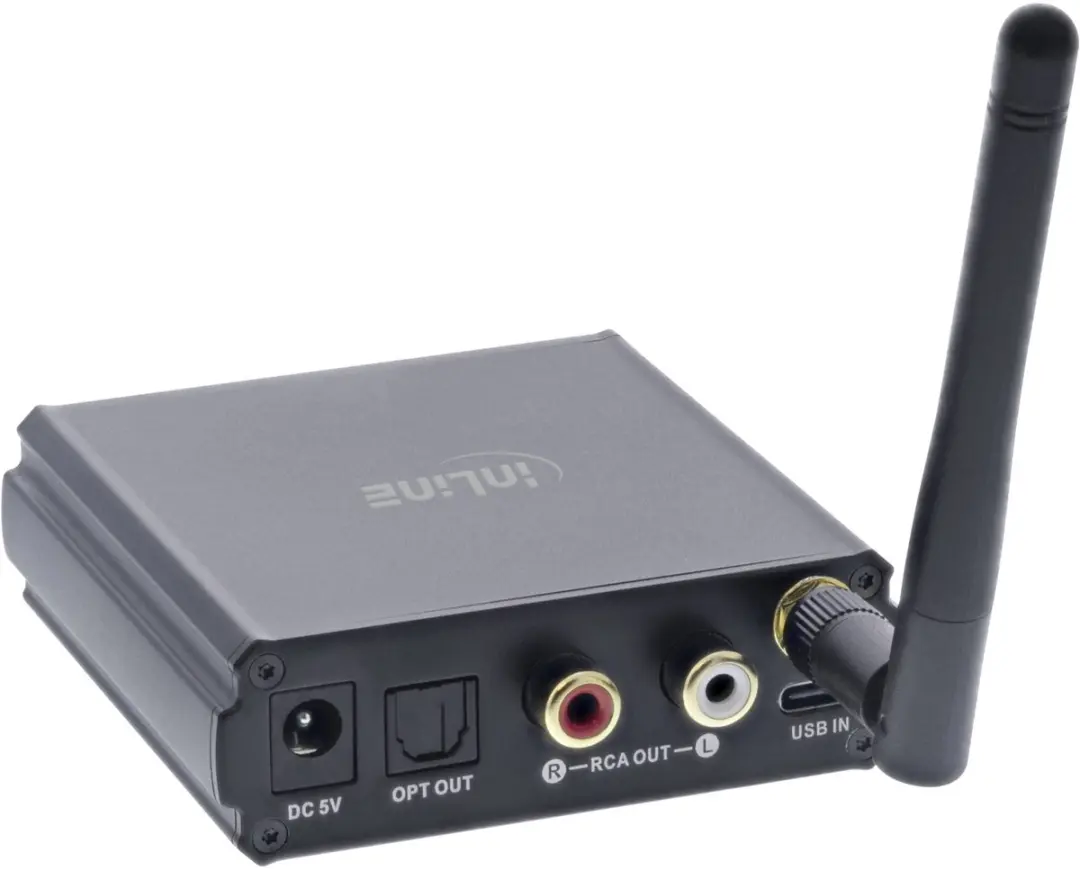 InLine 99209M Bluetooth HiFi-ontvanger & USB DAC - Zwart