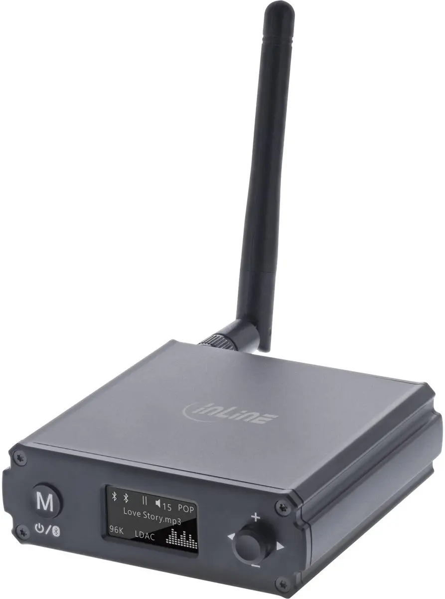 InLine 99209M Bluetooth HiFi-ontvanger & USB DAC - Zwart